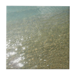 Carreau Eau sur la plage I Photographie de nature abstrait