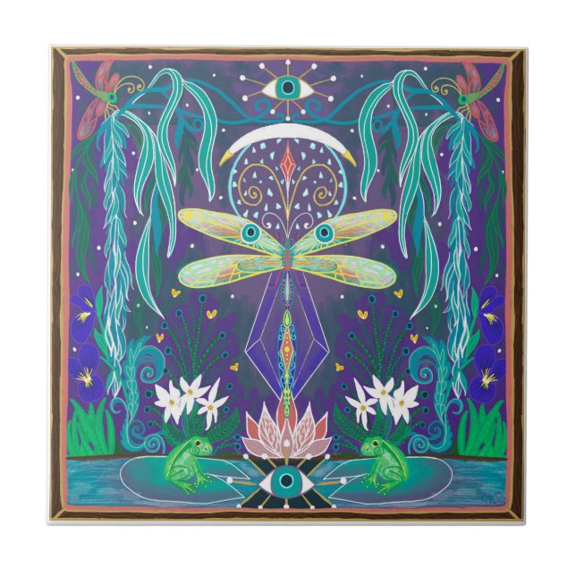 Carreau Eaux de Fortune Dessous de verre en céramique orne (Devant)