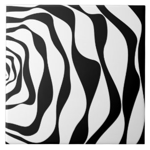 Carreau Ebb et flux 4 - Noir et blanc