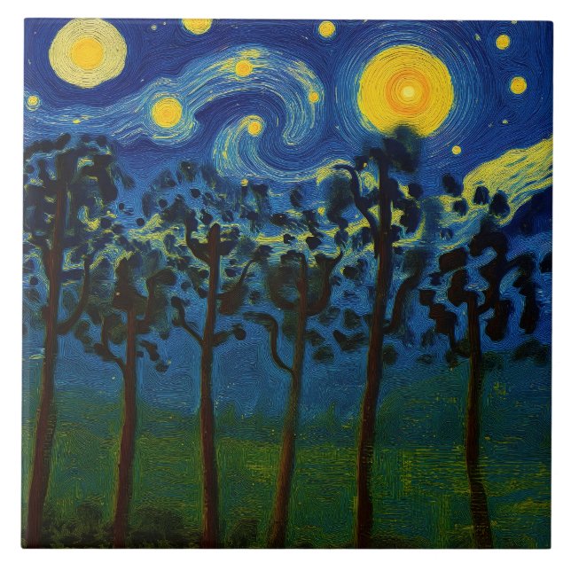 Carreau Echos de Forêt de l'Infinité - Un paysage forestie (Devant)