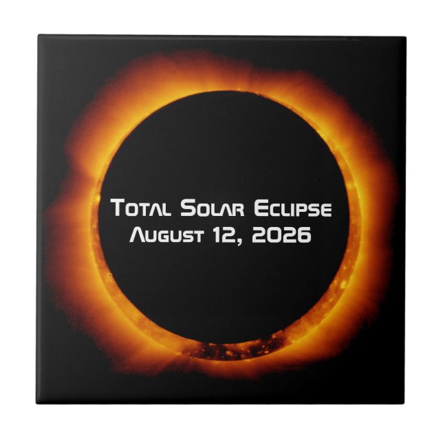 Carreau Éclipse solaire totale de 2026 (Devant)