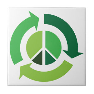 Carreau Eco réutilisant le symbole de paix - écologie
