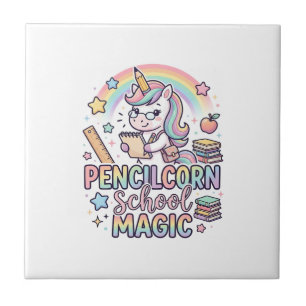 Carreau École de licorne Pencilcorn Magie Autocollant ador