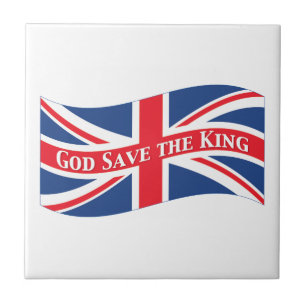 Carreau Économies de Dieu le roi avec Union Jack