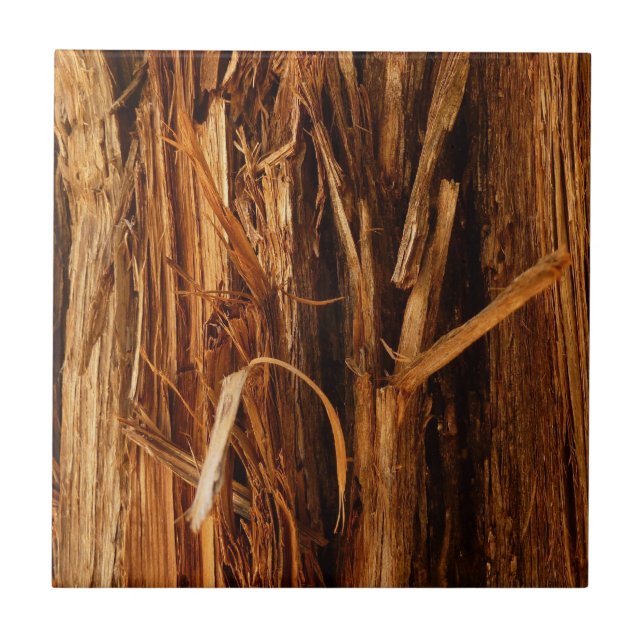 Carreau Écorce de bois texturée de cèdre (Devant)
