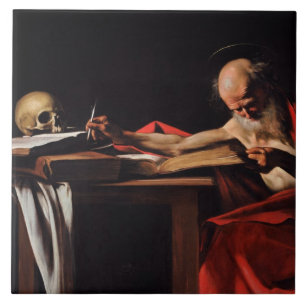 Carreau Écriture de Saint Jérôme (par Caravaggio)