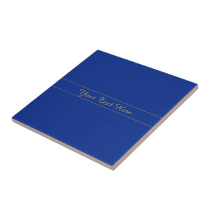 Carreau Écriture élégante en or sur fond bleu marine