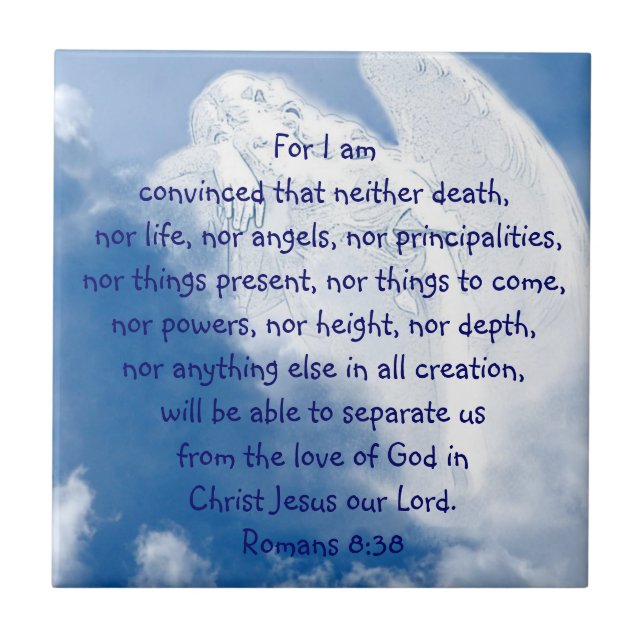 Carreau Écriture Inspirante Angel Dans Les Nuages, Romains (Devant)