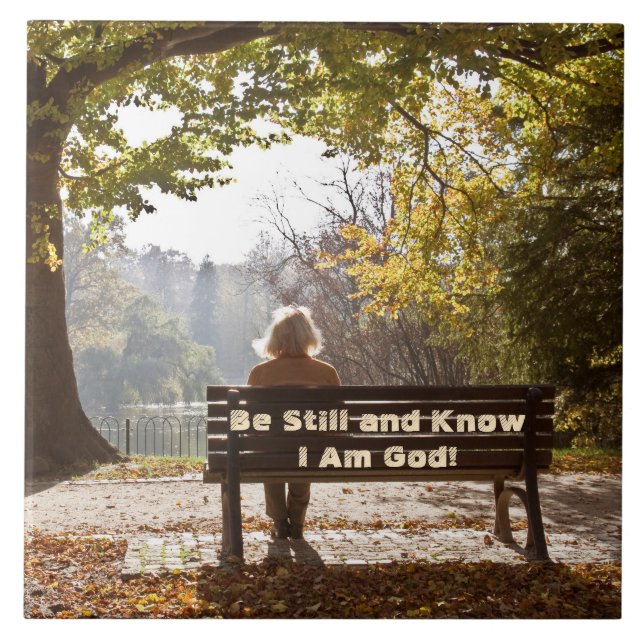 Carreau Écriture Soyez toujours et Sachez que je suis Dieu (Devant)