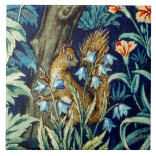 Carreau Écureuil dans la forêt, William Morris