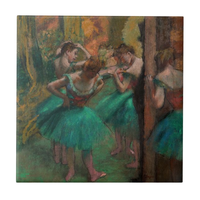Carreau Edgar Degas - Danseuses, rose et vert (Devant)
