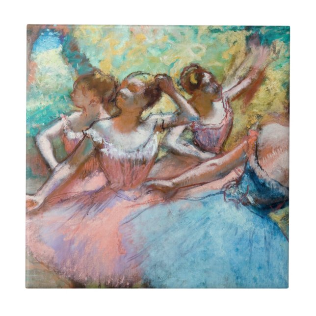 Carreau Edgar Degas - Quatre Ballerinas sur scène (Devant)