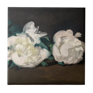 Carreau Edouard Manet - Branche de pivoines blanches, séca