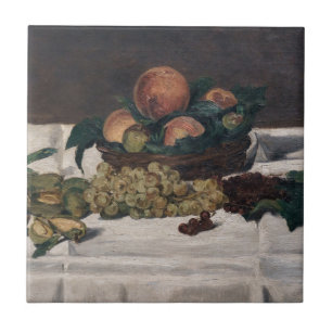Carreau Edouard Manet - Nature morte, Fruits sur une table