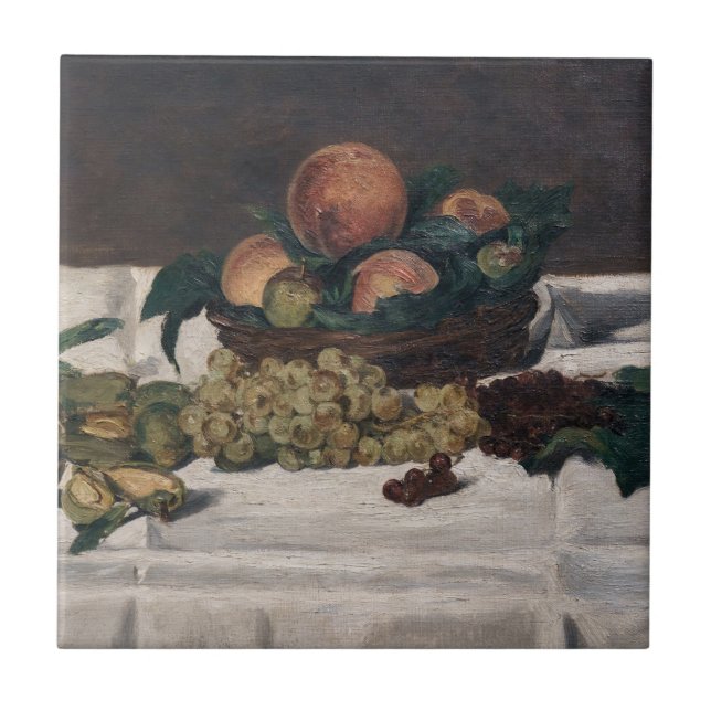 Carreau Edouard Manet - Nature morte, Fruits sur une table (Devant)