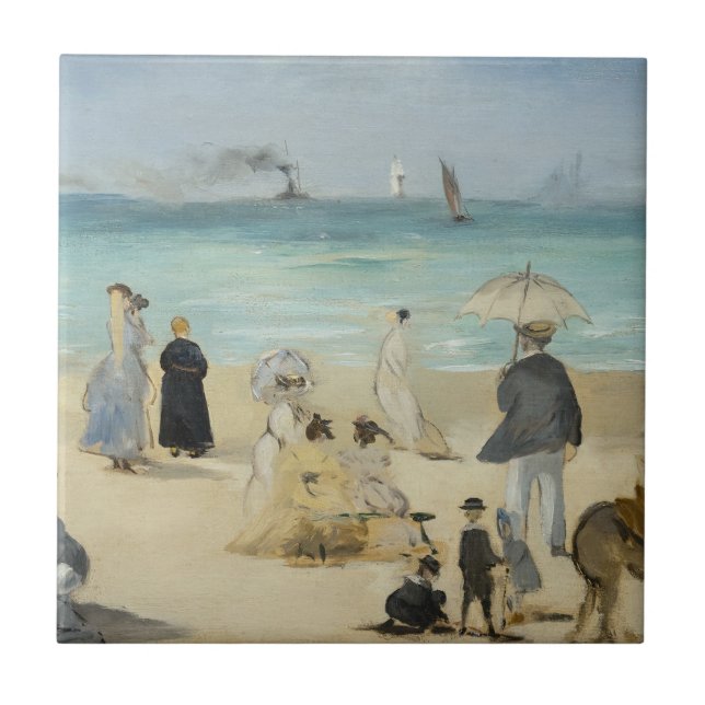 Carreau Edouard Manet - Sur la plage, Boulogne-sur-Mer (Devant)