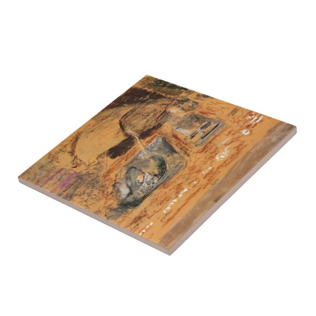 Carreau Edouard Vuillard : Femme devant la cheminée (Côté)