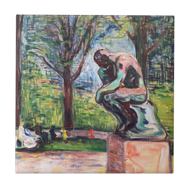 Carreau Edvard Munch - Le penseur de Rodin (Devant)