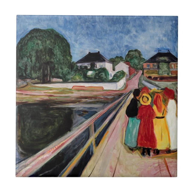 Carreau Edvard Munch - Les filles sur le pont 1902 (Devant)