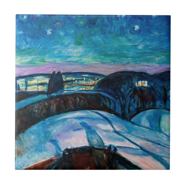 Carreau Edvard Munch - Nuit étoilée 1922 (Devant)