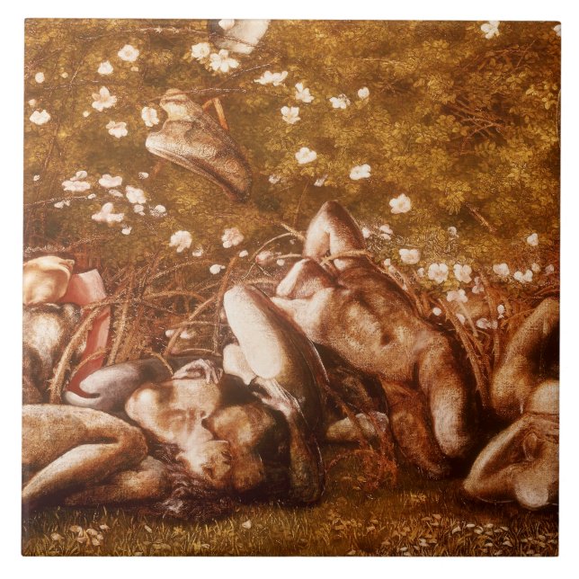 Carreau Edward Burne-Jones - Étude pour les chevaliers end (Devant)