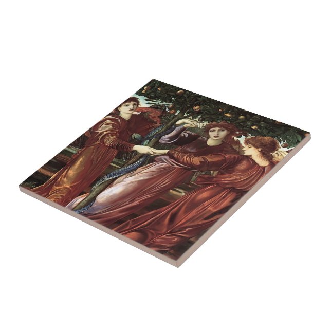 Carreau Edward Burne-Jones : Le jardin du Heserides (Côté)