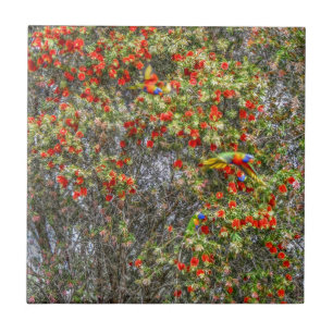 CARREAU EFFET D'ART DE L'ARBRE CALLISTEMON AUSTRALIE DE