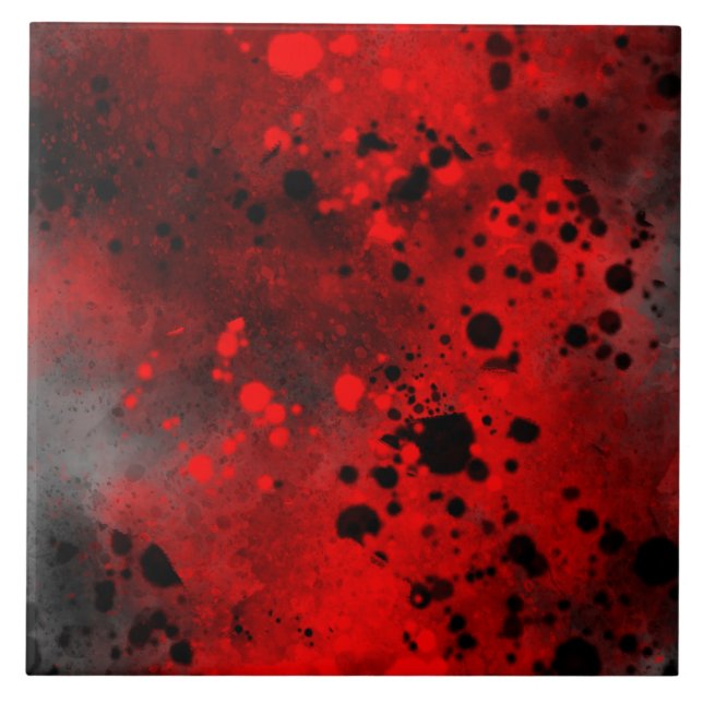 Carreau Effet de peinture rouge rétro (Devant)
