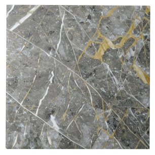 Carreau Effet marbre moucheté gris avec veines pâles
