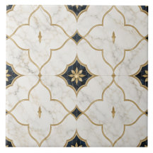 Effet Marbre Or Luxe - Motif Géométrique