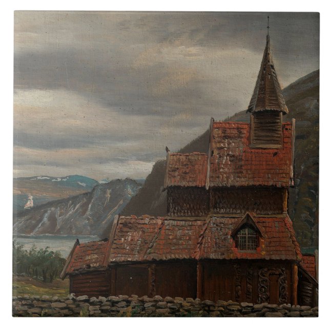 Carreau Église norvégienne de Stave (par Knud Baade) (Devant)