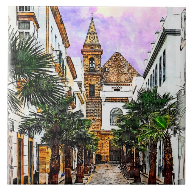 Carreau Eglise Nuestra Senora de la Palma. Cadix, Espagne. (Devant)