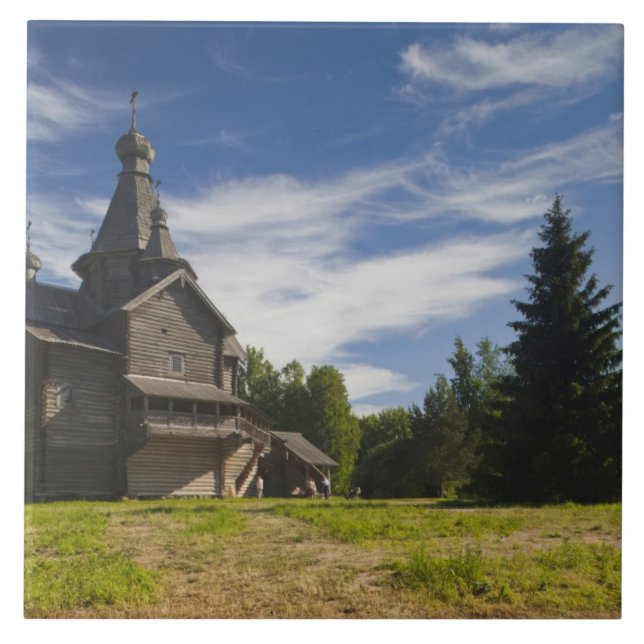 Carreau Église orthodoxe russe traditionnelle en bois (Devant)