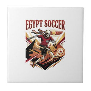 Carreau Égypte Football Squelette Attaquant Nations Premiu