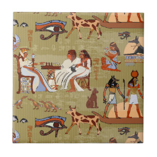 Carreau Égypte  Motif des symboles