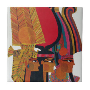 Carreau Egypte Vintage Voyage aérien Culture ancienne Tour