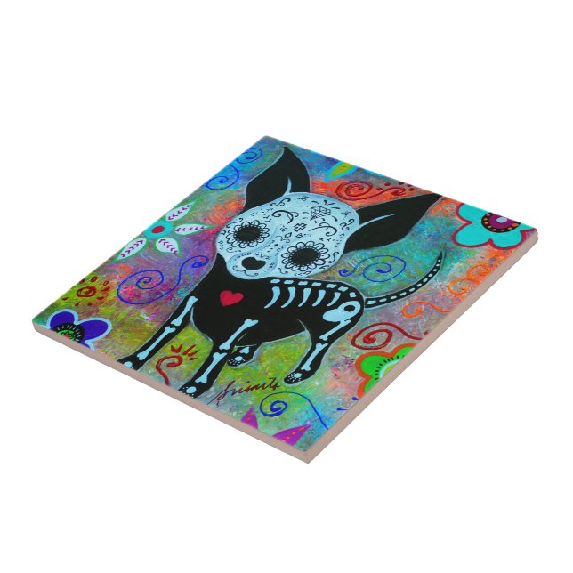 CARREAU EL PERRO DOG DIA DE LOS MUERTOS CHIHUAHUA (Côté)