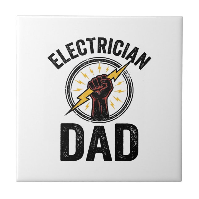 Carreau Electrician Dad Vintage Engraving Vector Shirt Des (Devant)