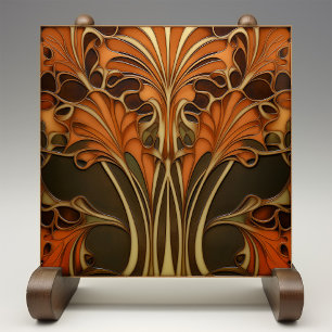 Carreau Élégance Automnale Art Nouveau