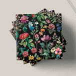 Carreau Élégance botanique vintage Noire<br><div class="desc">Laissez-vous tenter par la beauté intemporelle de notre collection "Vintage Botanical Elegance", conçue pour ajouter une touche d'art de la nature à tout espace. Chaque carrelage en céramique présente un tableau luxuriant de fleurs d'inspiration vintage, rendues dans des tons d'aquarelle exquis sur fond noir classique. Idéal pour les architectes d'intérieur...</div>