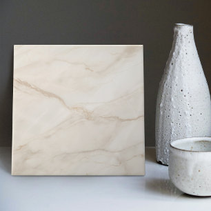 Carreau Élégance de fausse marbre à la crème chaude Luxe