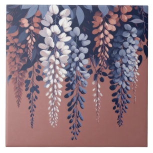 Carreau Élégance de la Wisteria marine et Rose