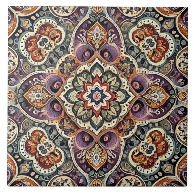 Carreau Élégance maximaliste de Bohême (Devant)