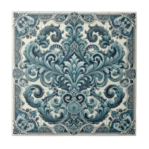 Elégance Turquoise - Design d'inspiration portugai