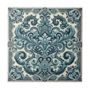 Carreau Elégance Turquoise - Design d'inspiration portugai