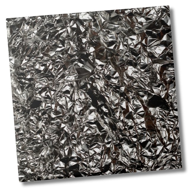 Carreau Élégant Argent Metallic Foil Backsplash (Stylish Unique Silver Metallic Foil Backsplash Ceramic Tile)