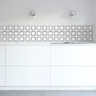 Carreau Elegant Art Deco Simple Geometric Black White