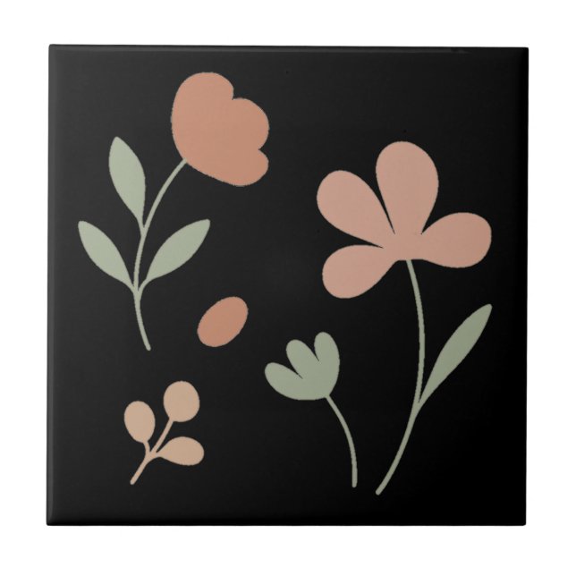 Carreau Elegant Blush & Sage – Minimalist Kitchen Tile  (Devant)