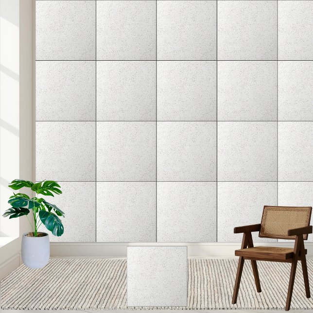 Carreau Élégant Carrelage en céramique blanc et doré (Elegant White and Gold Speckled Ceramic Tile)