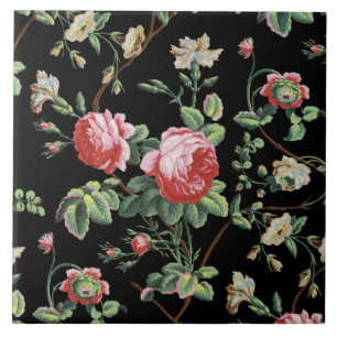 Carreau Élégant Chic Rose rose Vintage Carrelage en cérami